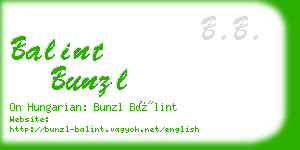 balint bunzl business card